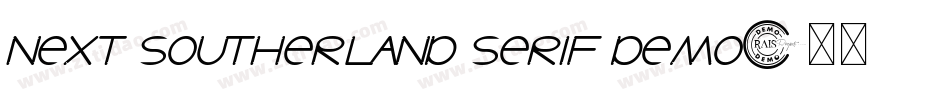 Next Southerland Serif DEMO字体转换